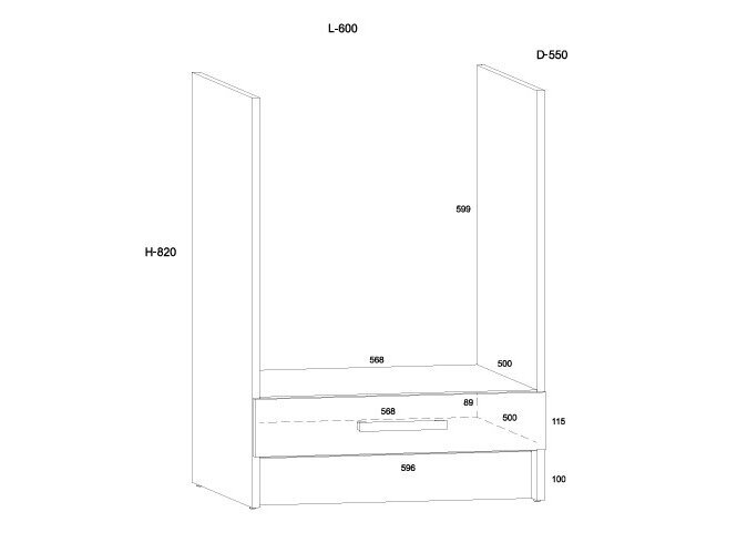 Apatinė spintelė KOR-07 S60-PK 4 Apatinė spintelė KOR-07 S60-PK 4