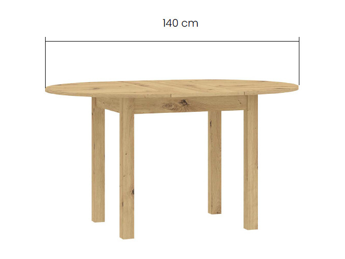 Apvalus išskleidžiamas stalas SENDI 100 2