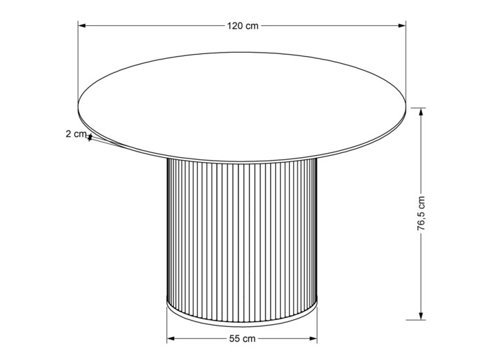 Apvalus stalas BRUNO 11 Apvalus stalas BRUNO 11