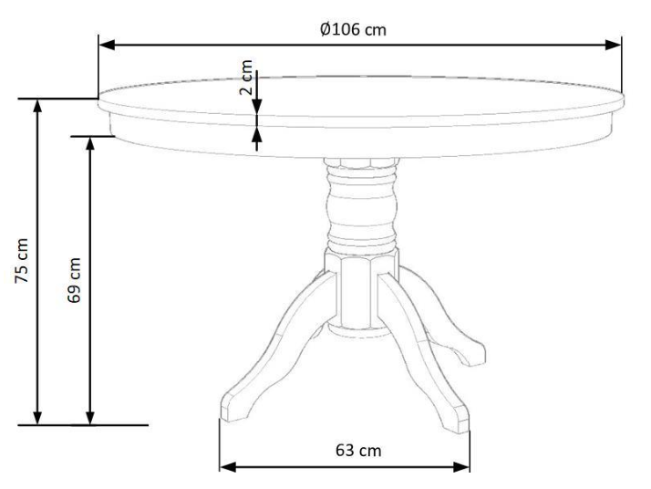 Apvalus stalas GLOSTER 5