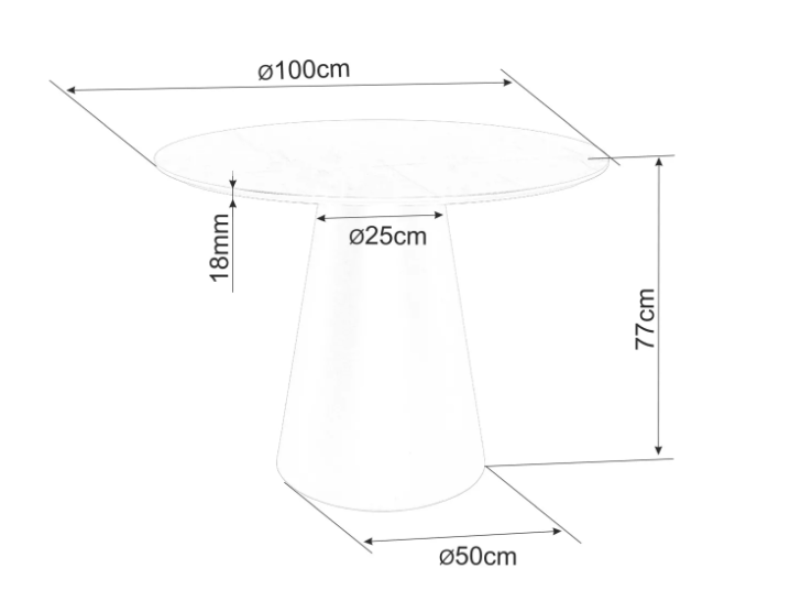 Apvalus stalas ANGEL 100 4 Apvalus stalas ANGEL 100 4