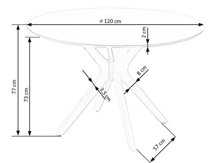 Apvalus stalas NICOLAS 12