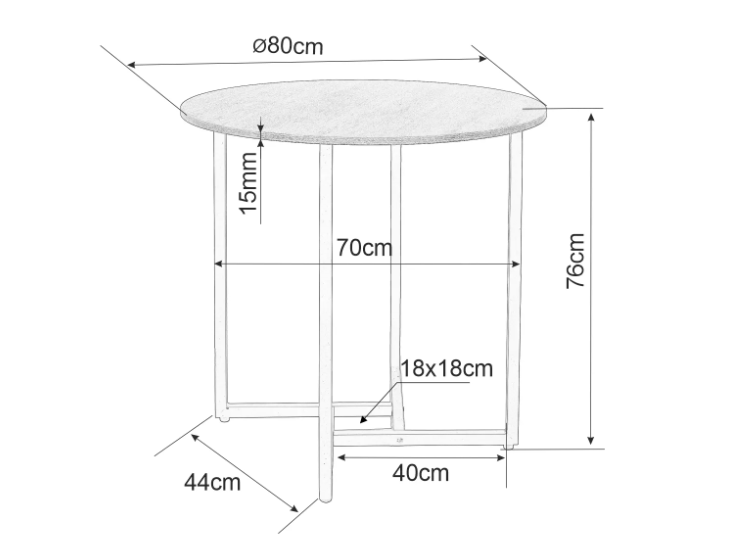 Apvalus stalas ALTO II 5 Apvalus stalas ALTO II 5