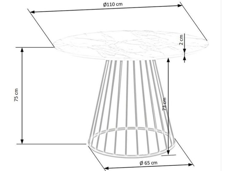 Apvalus stalas BRODWAY 10