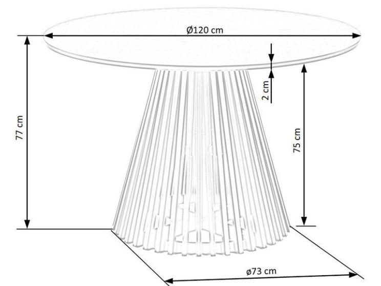 Apvalus stalas MIYAKI 10