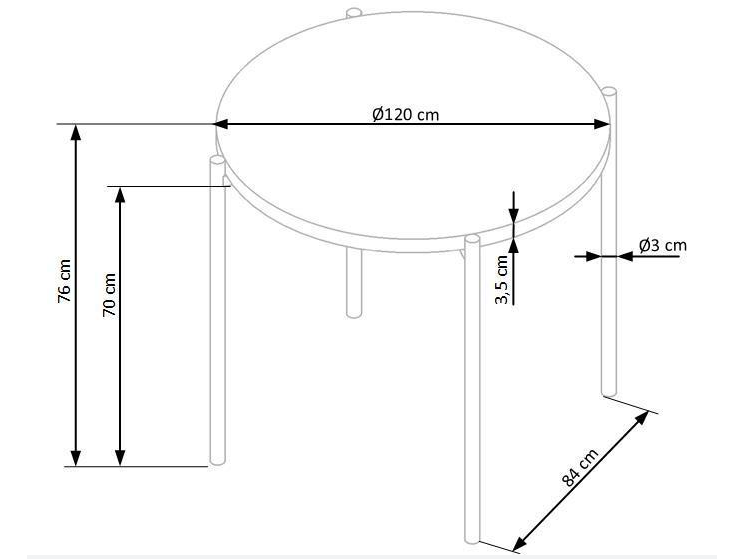 Apvalus stalas MORGAN 10
