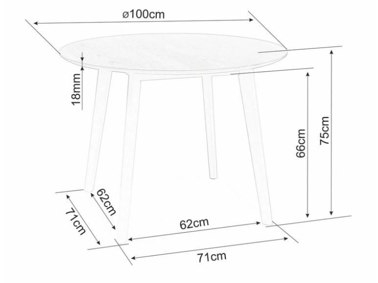 Apvalus stalas MOSSO II 100 2 Apvalus stalas MOSSO II 100 2
