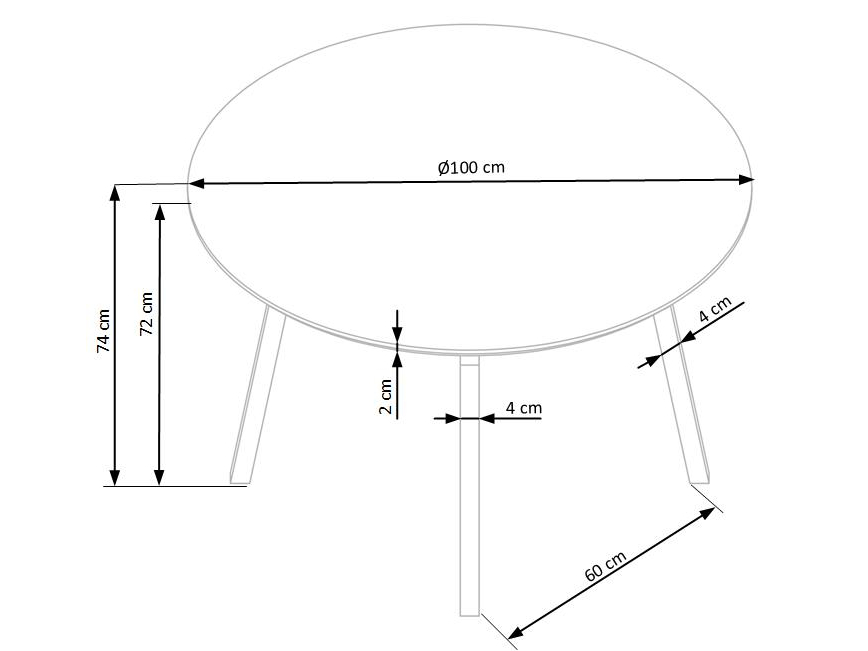 Apvalus stalas BALROG 8