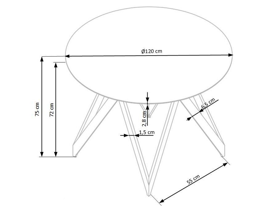 Apvalus stalas MOZAMBIK 14 Apvalus stalas MOZAMBIK 14