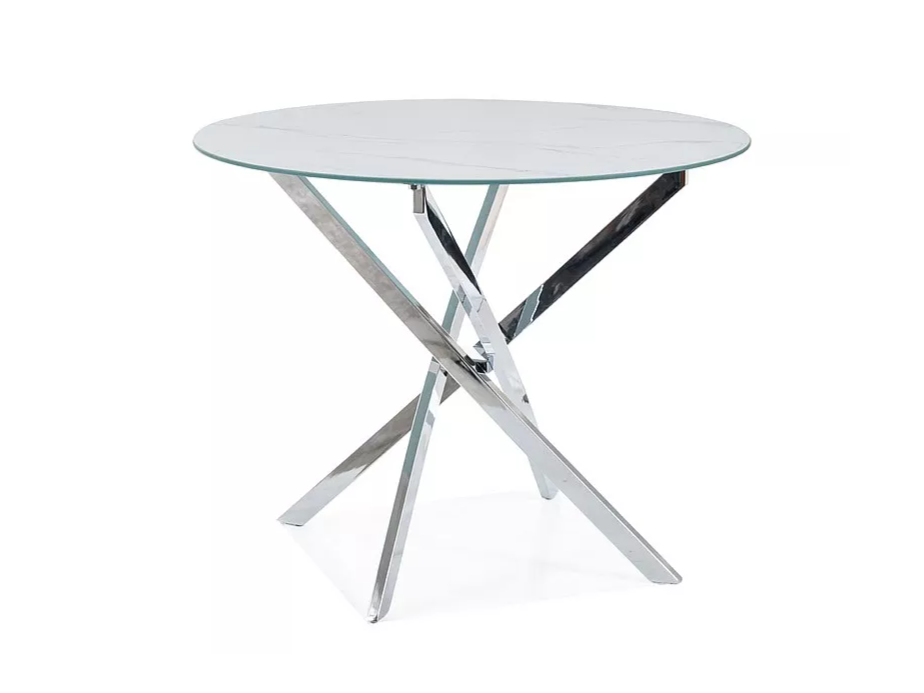Apvalus stiklinis stalas AGIS MARMURAS 1 Apvalus stiklinis stalas AGIS MARMURAS 1