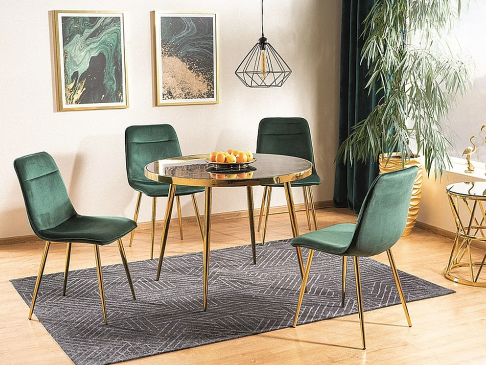 Apvalus stiklinis stalas CALVIN