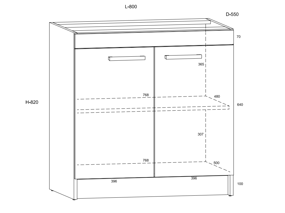 Apatinė spintelė ROD-08 S80 1
