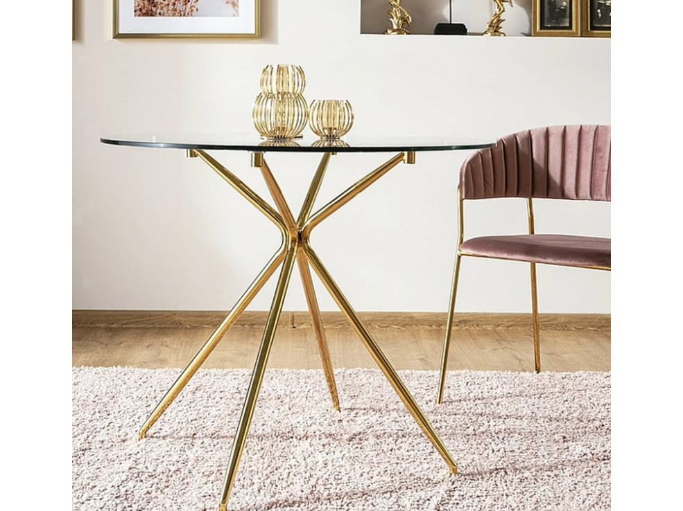 Apvalus stiklinis stalas AZALIA 80 3 Apvalus stiklinis stalas AZALIA 80 3