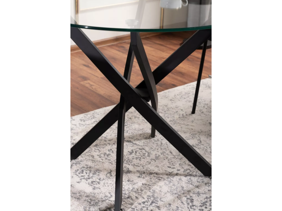 Apvalus stiklinis stalas AGIS 3 Apvalus stiklinis stalas AGIS 3