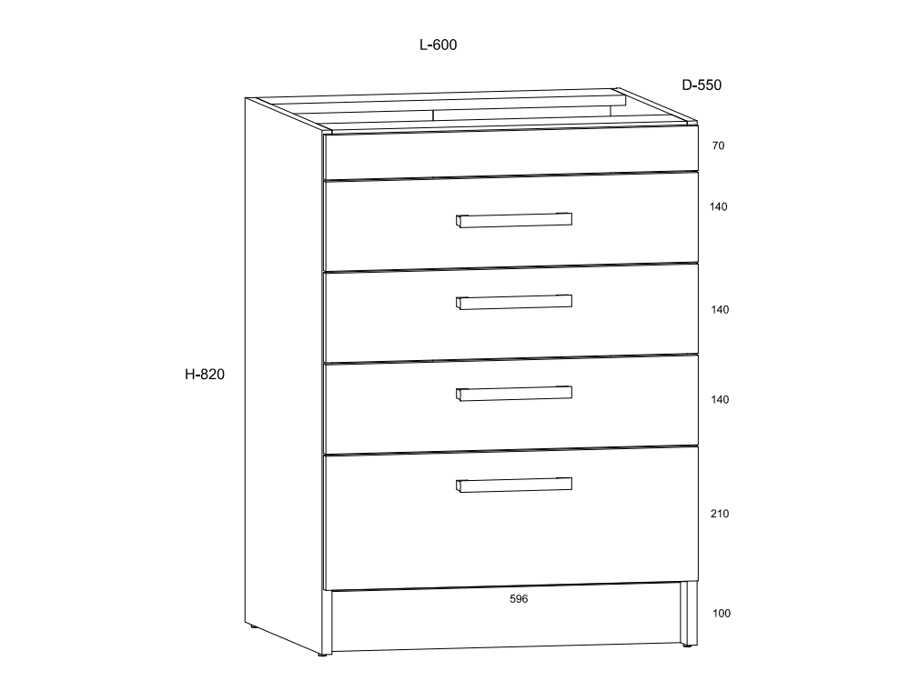 Apatinė spintelė ROD-06 S60-4SZ 1
