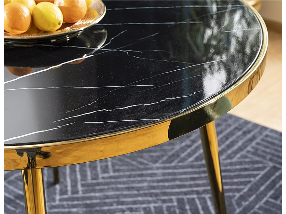 Apvalus stiklinis stalas CALVIN 6