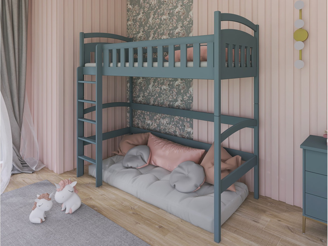 Aukšta vaikiška lova MIA 90x190 3 Aukšta vaikiška lova MIA 90x190 3