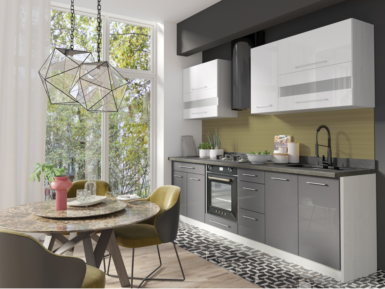 Aukšta virtuvinė spintelė (40cm) CRE-19D 8