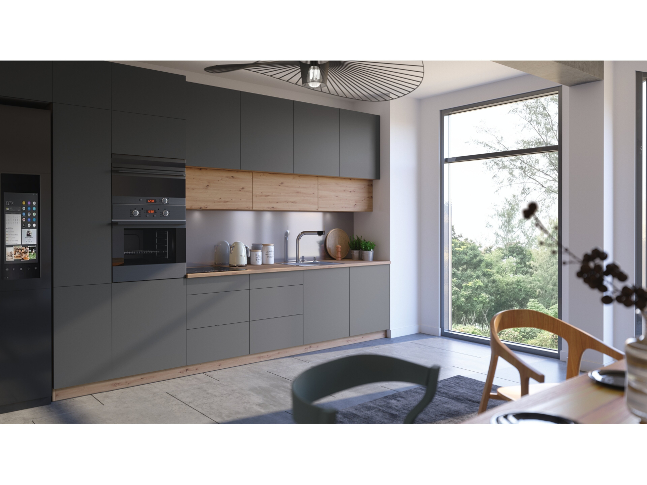 Aukšta virtuvinė spintelė Langen D60R 4 Aukšta virtuvinė spintelė Langen D60R 4