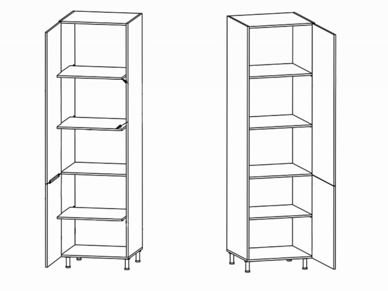 Aukšta virtuvinė spintelė Langen D60R 2 Aukšta virtuvinė spintelė Langen D60R 2