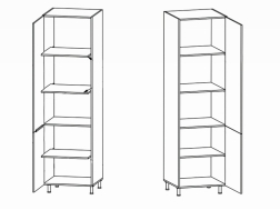 Aukšta virtuvinė spintelė Langen D60R