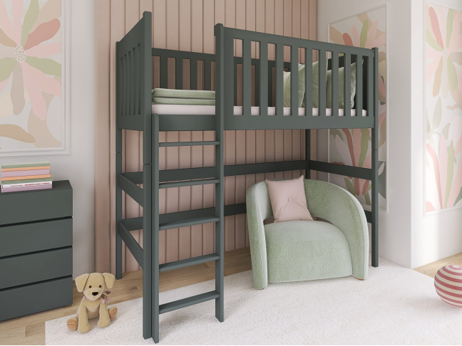 Aukšta vaikiška lova LAURA 80x180 3