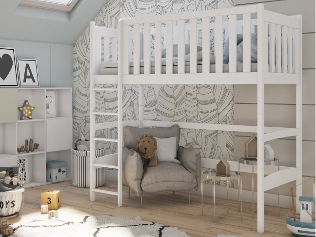 Aukšta vaikiška lova LAURA 90x190 1
