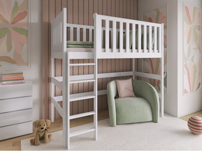 Aukšta vaikiška lova LAURA 90x190 2