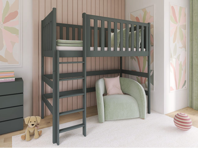 Aukšta vaikiška lova LAURA 80x200 3 Aukšta vaikiška lova LAURA 80x200 3