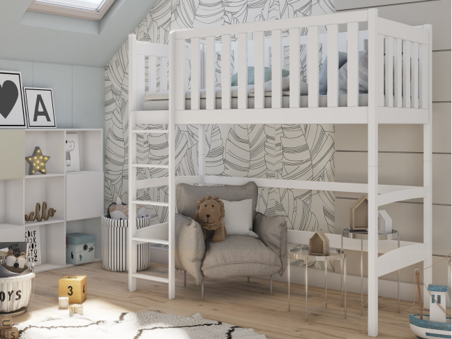 Aukšta vaikiška lova LAURA 90x200 1 Aukšta vaikiška lova LAURA 90x200 1