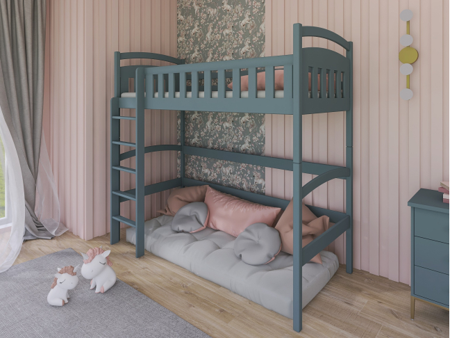 Aukšta vaikiška lova MIA 90x200 3