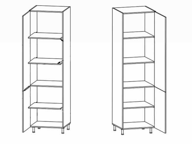 Aukšta virtuvinė spintelė Langen D60R 2 Aukšta virtuvinė spintelė Langen D60R 2
