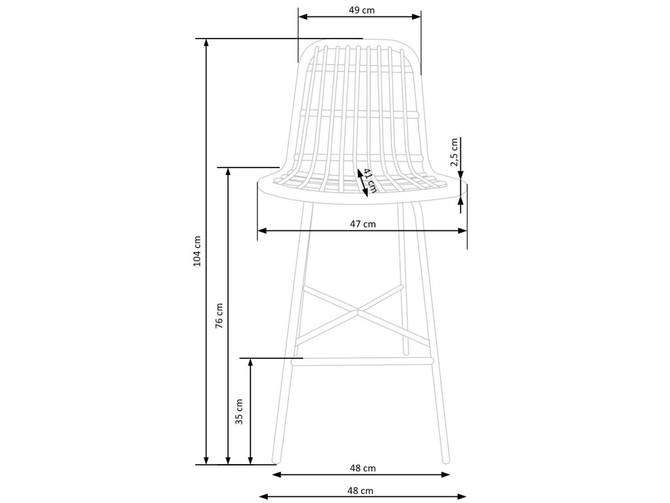 Baro kėdė H-97 12 Baro kėdė H-97 12