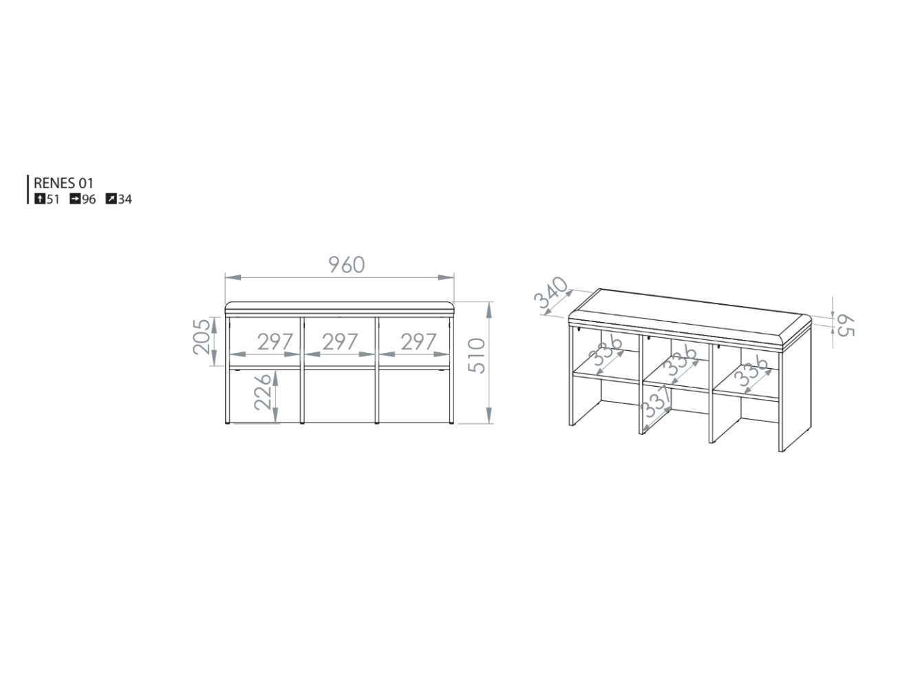 Batų lentyna RENES 01 6 Batų lentyna RENES 01 6
