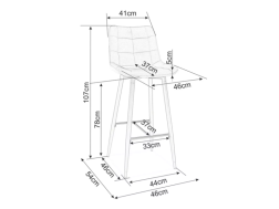 Baro kėdė CHIC H-1 VELVET