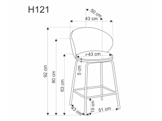 Baro kėdė H-121