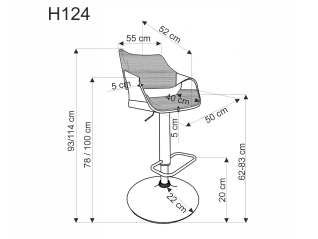 Baro kėdė H-124