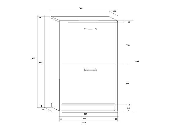 Batų dėžė ATHENA 2/60 1