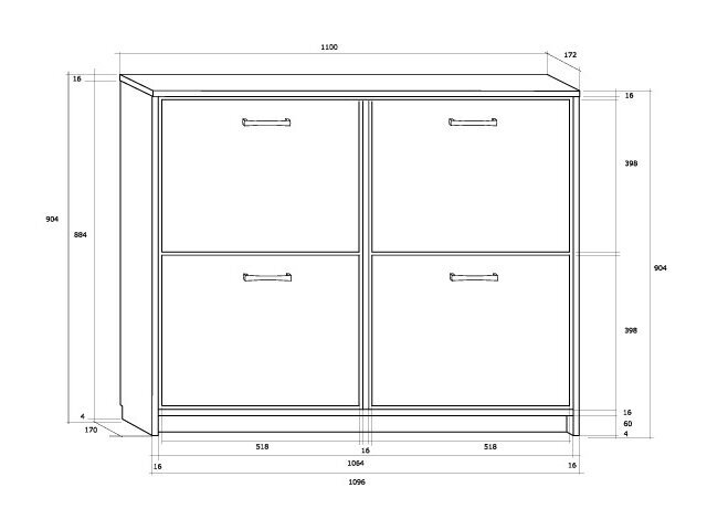 Batų dėžė ATHENA 4 1 Batų dėžė ATHENA 4 1