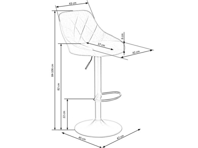 Baro kėdė H-101 9 Baro kėdė H-101 9