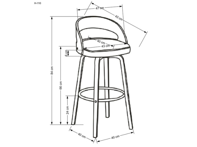 Baro kėdė H-110 10 Baro kėdė H-110 10