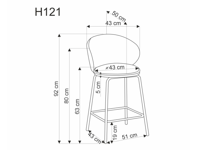 Baro kėdė H-121 9