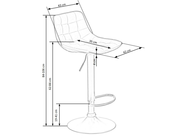 Baro kėdė H-95 8 Baro kėdė H-95 8