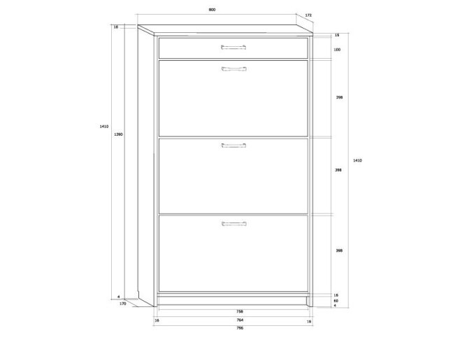 Batų dėžė ATHENA 3 1 Batų dėžė ATHENA 3 1