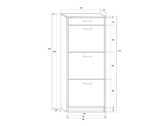 Batų dėžė ATHENA 3/60 1 Batų dėžė ATHENA 3/60 1