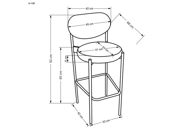 Baro kėdė H-108 9 Baro kėdė H-108 9