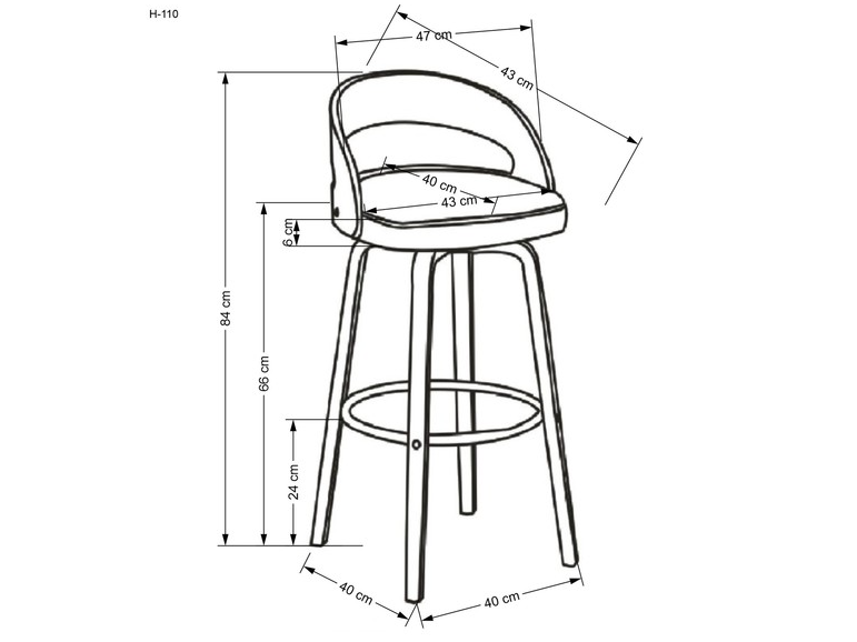 Baro kėdė H-110 10 Baro kėdė H-110 10