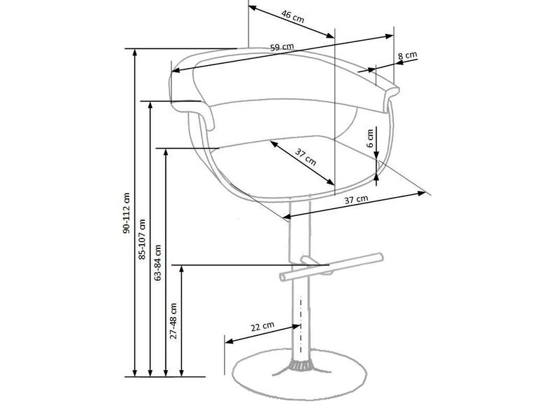 Baro kėdė H-45 5 Baro kėdė H-45 5
