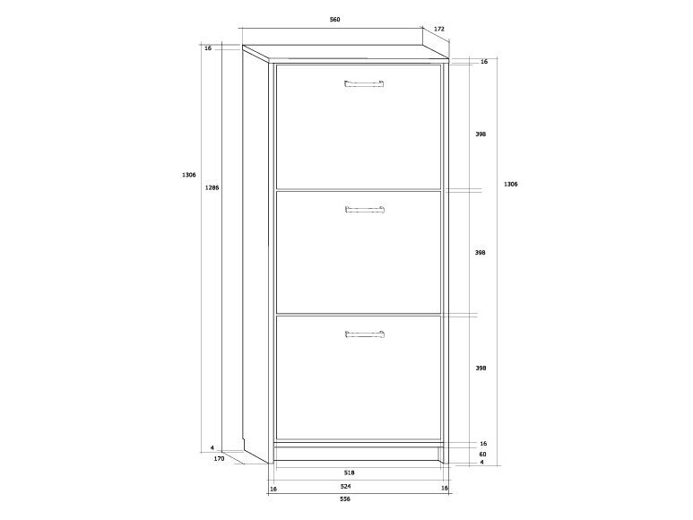 Batų dėžė ATHENA 3/60L 1