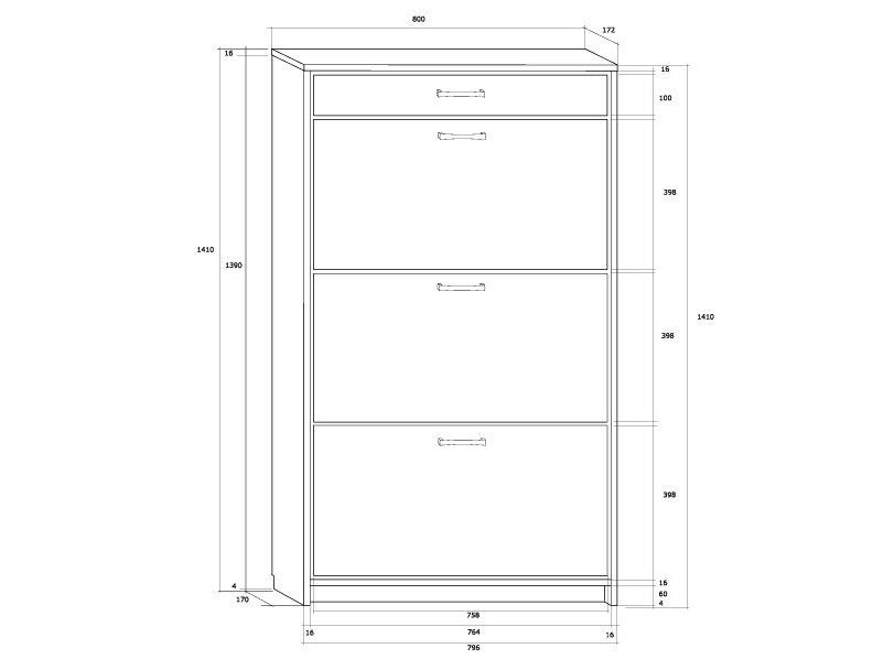 Batų dėžė ATHENA 3 1